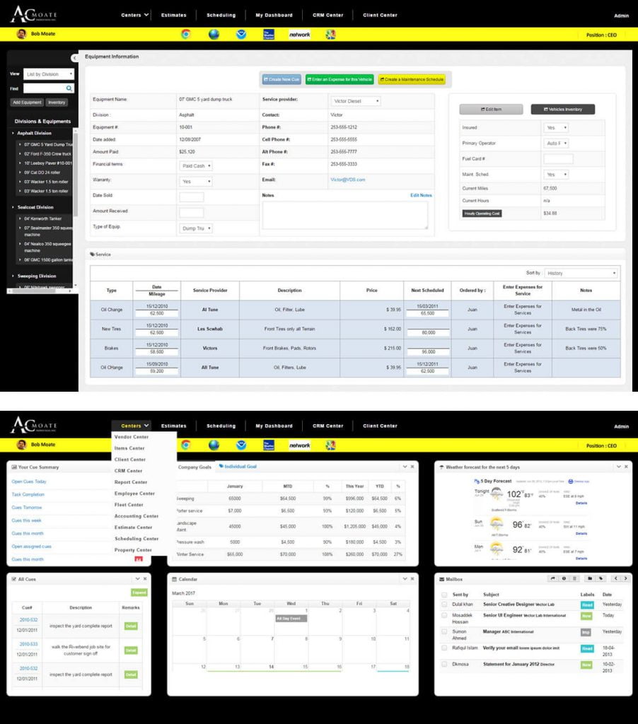 Komplexe Cloud Anwendung zur Automatisierung des Baugeschafts.