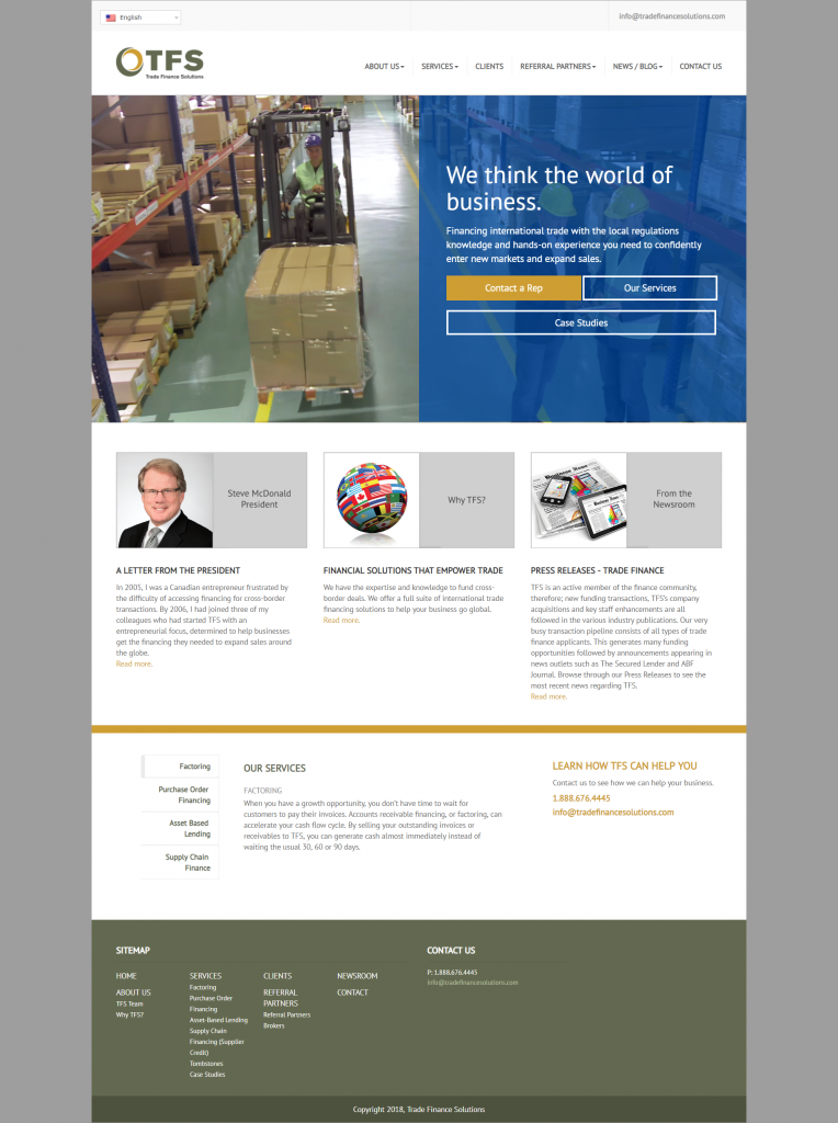 Unternehmenswebsite auf WordPress CMS