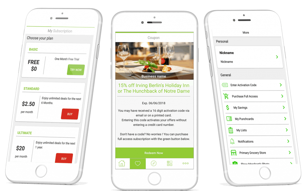 Projects - App Development Gutscheinliste Marketplace Mobile App 1