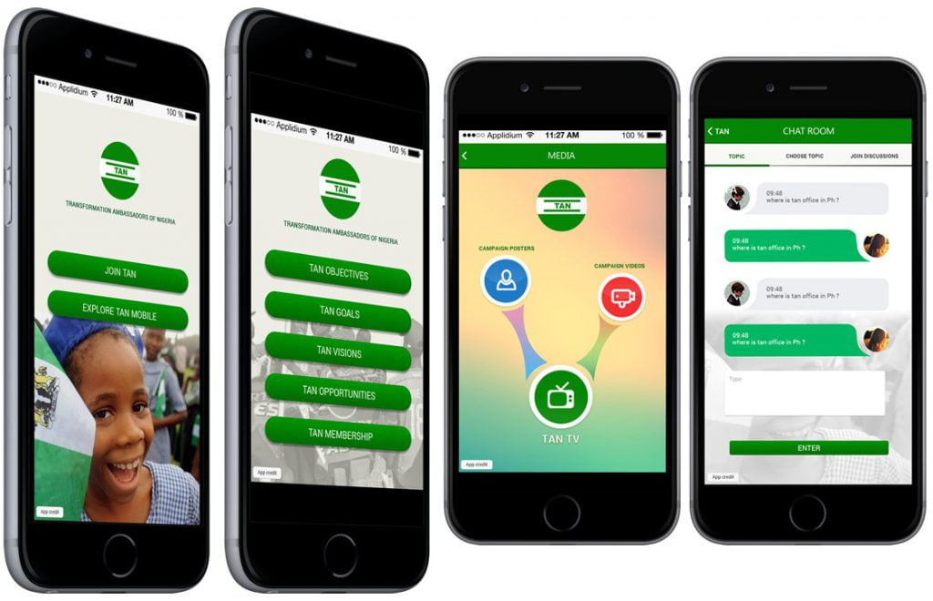 Projects - App Development Transformationsbotschafter von Nigeria