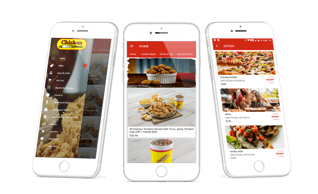 Projects - App Development iBeacon basierte Restaurant Mobile App fur Chicken Express Dallas USA