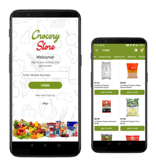 Projects - App Development Fertige Lebensmittelliefer App